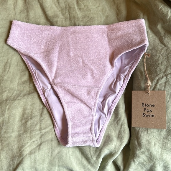 Stone Fox Swim Sola Bikini Bottom in Orchid Petal Terry - Picture 15 of 16